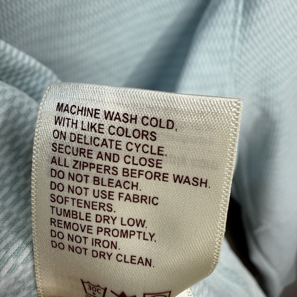 Avalanche Women's XL Long Sleeve 1/4 Zip Pullover Thumb Holes Blue Hiking Cabin - Picture 9 of 9